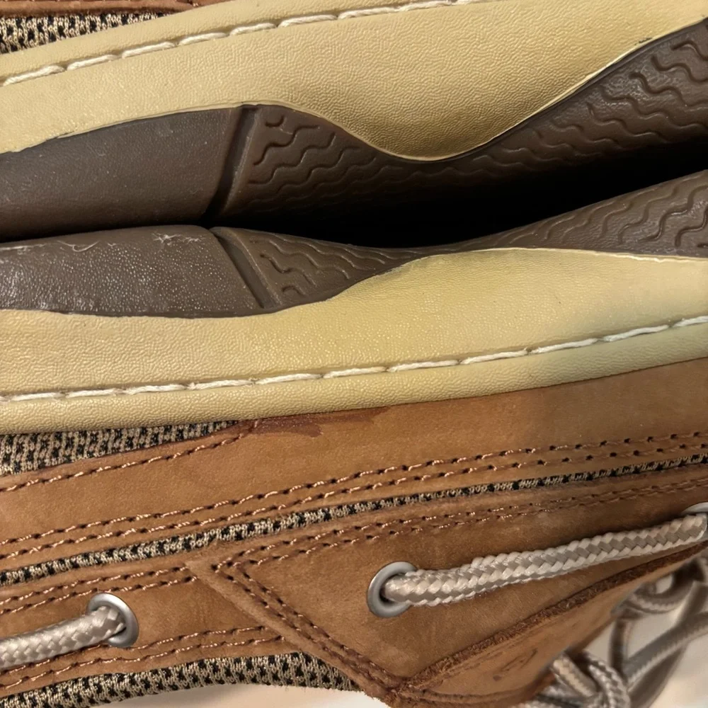 Magellan Outdoors Men's Laguna Madre Brown Tan Leather Boat Shoes Size 12E